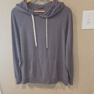 Pulse Heathered Purple Lightweight Hooded Shirt Size Med